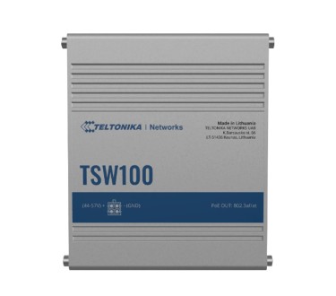 Teltonika TSW100 5-Port Unmanaged Rackmountable Gigabit PoE+ Switch